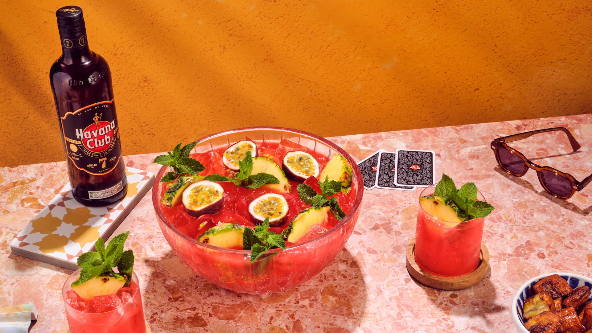 Havana Rum Punch Bowle - Punch Bowle Rezept für mehrere Personen - Rum Bowle