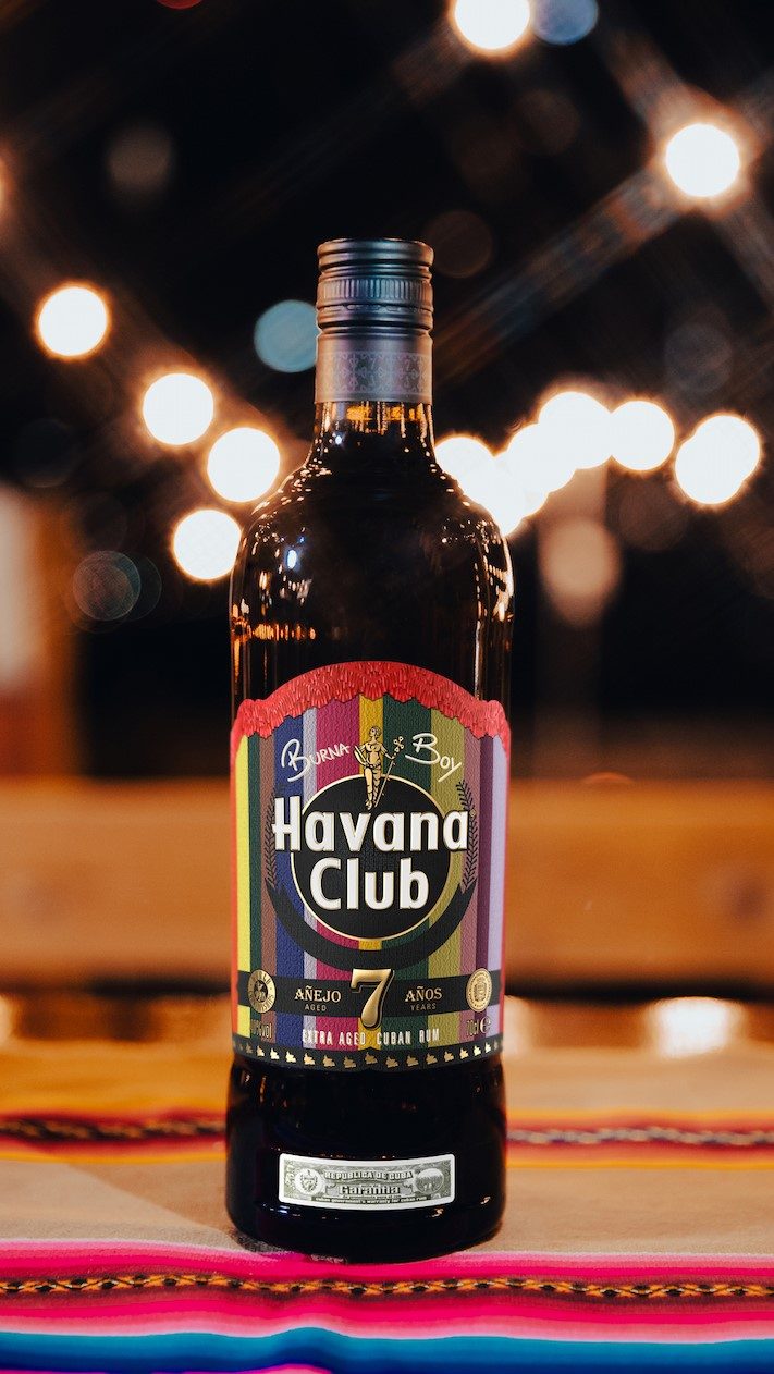 Limited Edition bottle Havana Club x Burna Boy